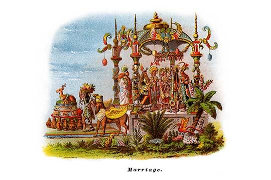 Vintage Mardi Gras Parade Float Design Poster Print showcasing colorful float from the turn of the century.