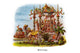 Vintage Mardi Gras Parade Float Design Poster Print showcasing colorful float from the turn of the century.