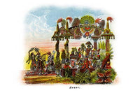 Mardi Gras Parade Float Design Poster Print from the 1900s