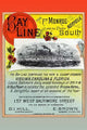 Vintage Bay Line Steamship Travel Advertisement Poster Print
