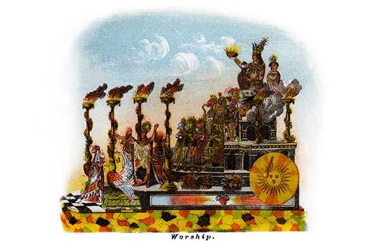 Mardi Gras Parade Float Design Poster Print from the 1900s