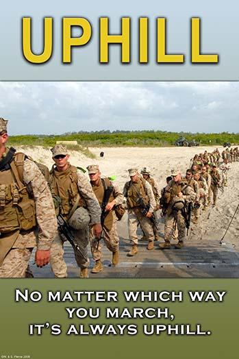 No Matter Which Way You Have to March Poster Print by Wilbur Pierce, motivational wall art.