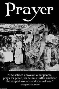 The Soldier Prays for Peace Poster Print by Wilbur Pierce