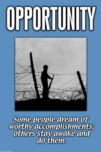 Some People Dream of Worthy Accomplishments Poster Print by Wilbur Pierce