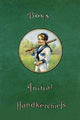 Poster print of a Victorian boy dressed as a sailor playing baseball.