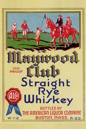 Vintage Whiskey Label Poster Print showcasing classic distillation art.