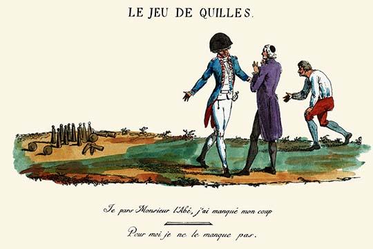 Nobleman and Clergy Poster Print featuring a nobleman, clergy, and working-class bowler.