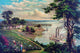 "View on the Lower Mississippi" poster print depicting African Americans picking cotton.