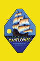 Mayflower Broom Label Poster Print commemorating Pilgrim landing