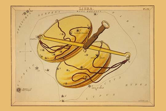 Astronomical Chart Constellation Balance Poster Print by Aspin Jehosaphat
