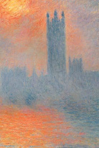 Feeling of the Building, River, and Sky poster print by Claude Monet.