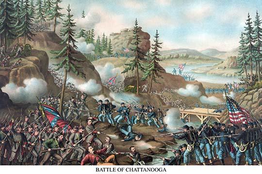 Ulysses S. Grant Night Battle Poster Print showcasing historical significance.