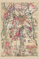 Civil War troop disposition map poster print showing strategic movements.
