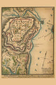 Yorktown Street Plan Poster Print, historical map of Yorktown with fortifications.
