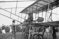 Early Biplane Vintage Art Print - High Quality Reproduction