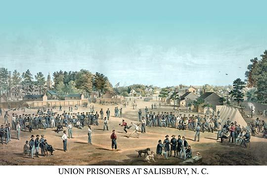 Civil War Union Prisoners Play Ball Poster Print by Major Otto Boetticher, 18x24
