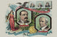 Presidential Portraits Poster Print featuring Grover Cleveland, Thomas A. Hendricks, Thomas Jefferson, George Washington, and Andrew Jackson