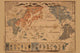 Japanese Map of the World print on rice paper, showcasing diverse cultures.