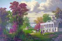 Mount Vernon poster print depicting President George Washington's Virginia home