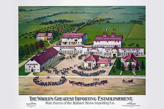Horses Arrayed in Semi-Circles by Barns Poster Print