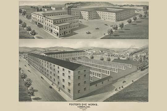 Dye Factory in Cumberland, Maryland Poster Print by Charles Hart.