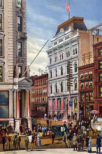 New York Stock Exchange Building Poster Print by Charles Hart
