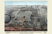The Great Union Stock Yards of Chicago Poster Print by Charles Rascher