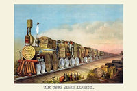 Fanciful Train Art Print made from alcohol components, showcasing creativity and whimsy.