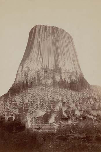 Devil's Tower Poster Print by John C.H. Grabill showcasing the iconic geological formation in Wyoming.