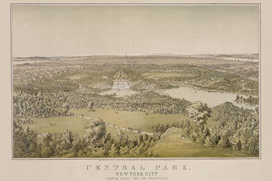 Central Park New York City south view poster print