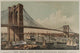 Great East River Suspension Bridge poster print showcasing New York and Brooklyn.