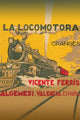 Spanish Oranges Vintage Crate Label Poster Print featuring train image