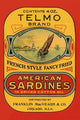 Vintage Telmo Brand Sardines Can Label Poster Print