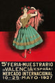 Valencia Book Fair 1927 Modern Poster Print by Sara Pierce