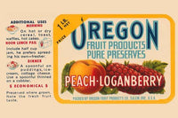 Oregon Fruit Products Peach-Loganberry Jelly Label Poster Print