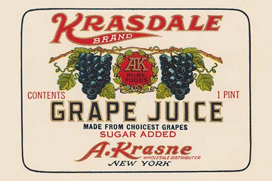 Kransdale Grape Juice Bottle Label Poster Print (18 x 24)