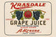 Kransdale Grape Juice Bottle Label Poster Print (18 x 24)