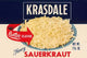 Vintage American Sauerkraut Label Poster Print showcasing can label design.