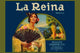 Spanish Maiden Vintage Crate Label Poster Print featuring a woman with a fan.