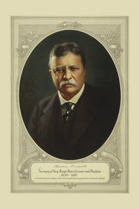 Theodore Roosevelt head-and-shoulders oval portrait poster print.