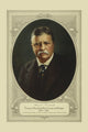 Theodore Roosevelt head-and-shoulders oval portrait poster print.