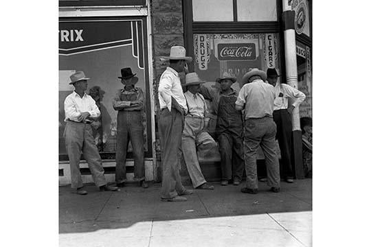 Drought Farmers Poster Print by Dorothea Lange showcasing farmers in a drought.