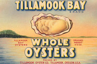 Whole Oysters Can Label Poster Print from Tillamook Bay, Oregon