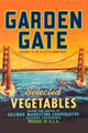 Golden Gate Bridge Vegetable Crate Label Poster Print