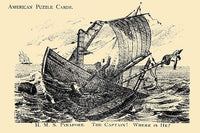 Hidden Captain of the H.M.S. Pinafore vintage puzzle art poster print
