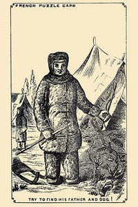 Hidden Man and Dog Vintage Trade Card Poster Print