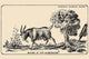 Sheep and Huntress Vintage Puzzle Card Poster Print