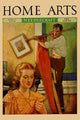 Wife Sews While a Man Hangs a Picture Poster Print - Charming Home Decor