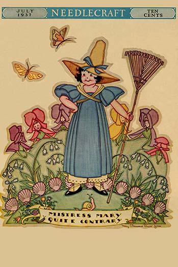 Young Nymph with a Rake vintage art poster print by Buyenlarge.