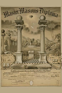 Master Masons Diploma Vintage Art Print by Buyenlarge